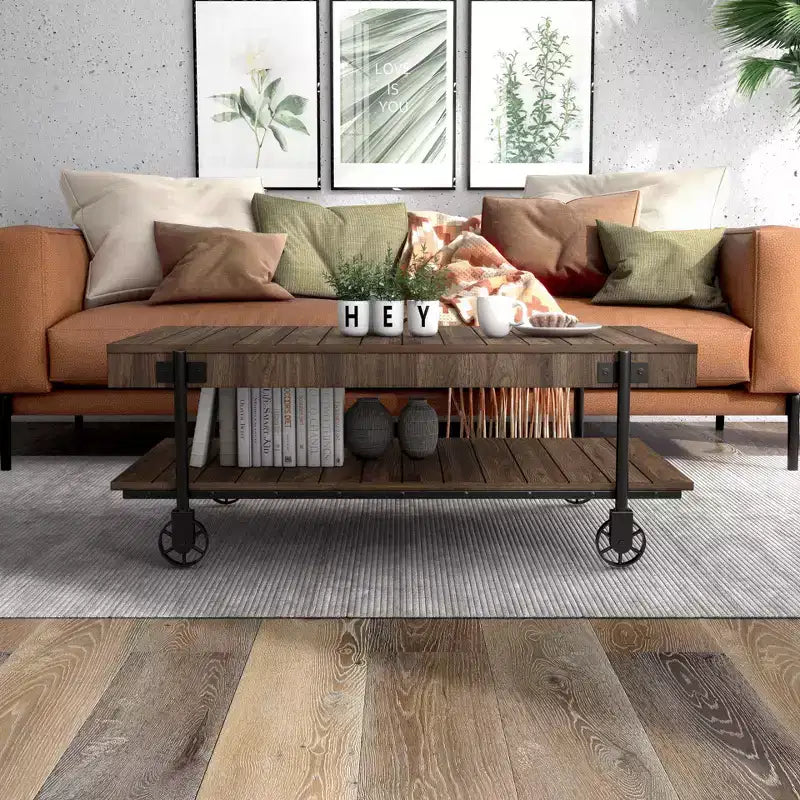 Table Basse 1 Étagère Huntingdale Industrial - miBasics