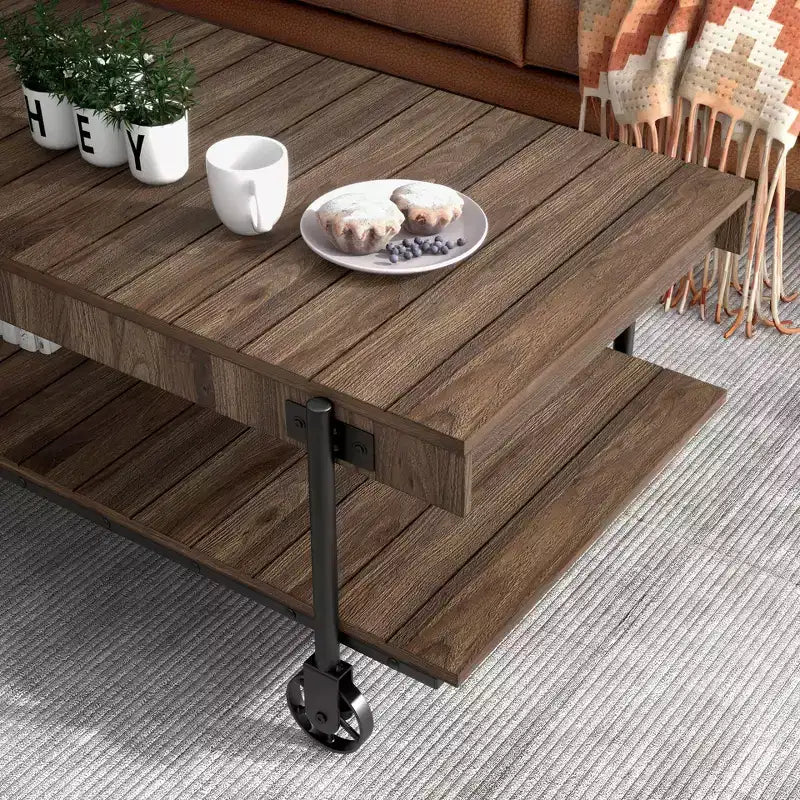 Table Basse 1 Étagère Huntingdale Industrial - miBasics