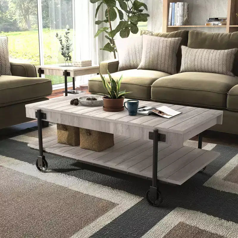 Table Basse 1 Étagère Huntingdale Industrial - miBasics