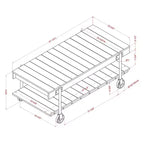 Table Basse 1 Étagère Huntingdale Industrial - miBasics
