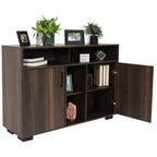 Buffet de rangement Anthony d'intérieur Sunnydaze avec étagères – 48,5 po
