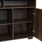 Buffet de rangement Anthony d'intérieur Sunnydaze avec étagères – 48,5 po