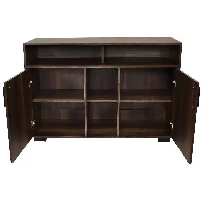 Buffet de rangement Anthony d'intérieur Sunnydaze avec étagères – 48,5 po