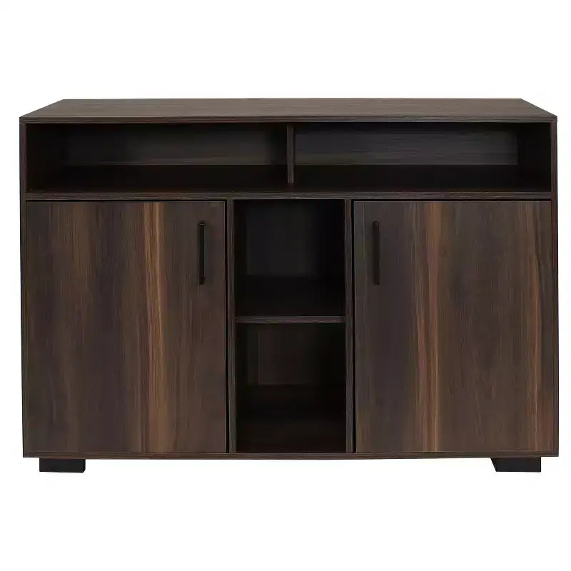 Buffet de rangement Anthony d'intérieur Sunnydaze avec étagères – 48,5 po