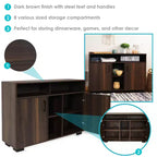 Buffet de rangement Anthony d'intérieur Sunnydaze avec étagères – 48,5 po