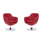 Lot de 2 chaises d'appoint pivotantes en similicuir Caisson - Manhattan Comfort