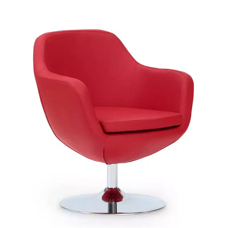 Lot de 2 chaises d'appoint pivotantes en similicuir Caisson - Manhattan Comfort