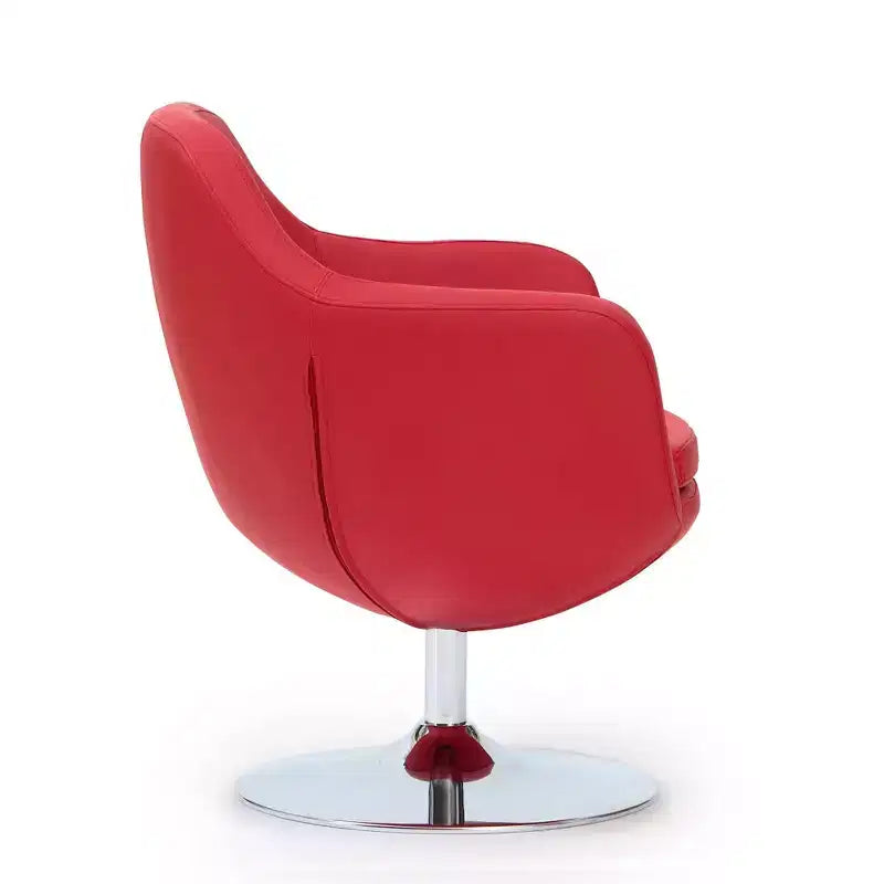 Lot de 2 chaises d'appoint pivotantes en similicuir Caisson - Manhattan Comfort