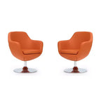 Lot de 2 chaises d'appoint pivotantes en similicuir Caisson - Manhattan Comfort