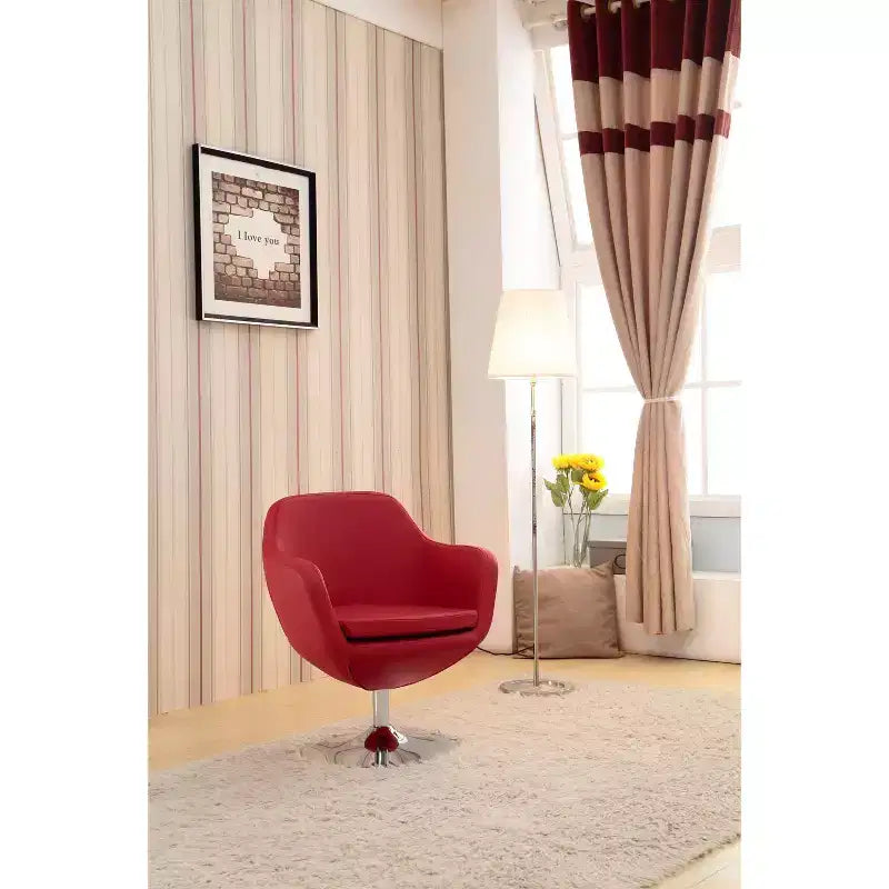 Lot de 2 chaises d'appoint pivotantes en similicuir Caisson - Manhattan Comfort