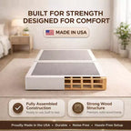 Continental Sleep, Sommier/Base Traditionnel en Bois Fendu, Profil Bas, 10 cm, Entièrement Assemblé, pour Ensemble Matelas,
