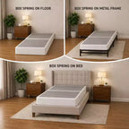 Continental Sleep, Sommier/Base Traditionnel en Bois Fendu, Profil Bas, 10 cm, Entièrement Assemblé, pour Ensemble Matelas,