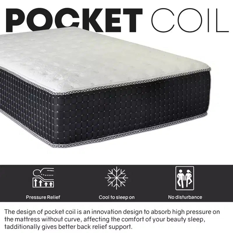 Matelas hybride Continental Sleep 14 po Ultra Soft à ressorts ensachés,