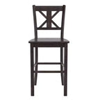 Flash Furniture Gwendolyn, lot de 2 tabourets de bar modernes de style rustique en bois massif de qualité commerciale, hauteur comptoir