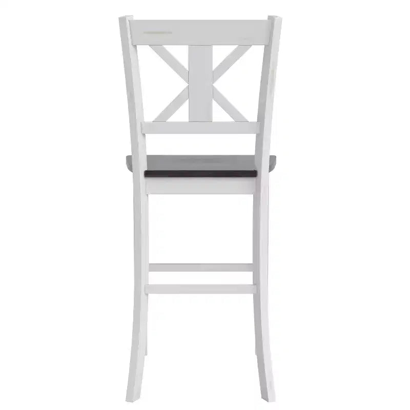 Flash Furniture Gwendolyn, lot de 2 tabourets de bar modernes de style rustique en bois massif de qualité commerciale, hauteur comptoir