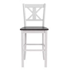 Flash Furniture Gwendolyn, lot de 2 tabourets de bar modernes de style rustique en bois massif de qualité commerciale, hauteur comptoir