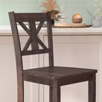 Flash Furniture Gwendolyn, lot de 2 tabourets de bar modernes de style rustique en bois massif de qualité commerciale, hauteur comptoir