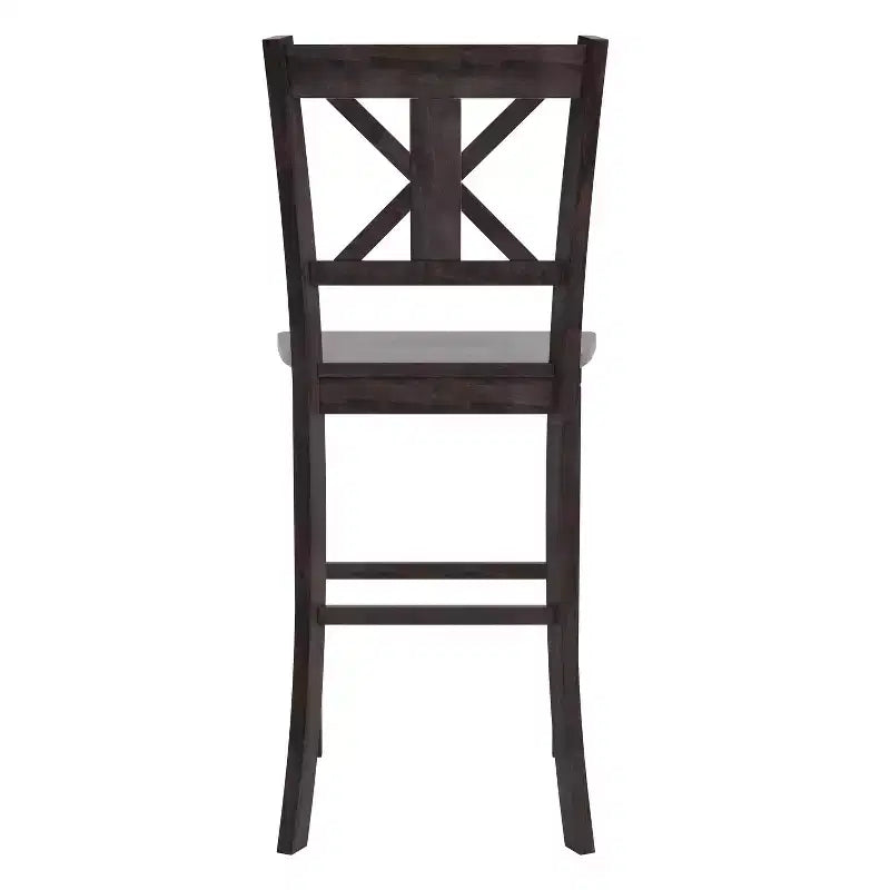 Flash Furniture Gwendolyn, lot de 2 tabourets de bar modernes de style rustique en bois massif de qualité commerciale, hauteur comptoir