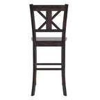 Flash Furniture Gwendolyn, lot de 2 tabourets de bar modernes de style rustique en bois massif de qualité commerciale, hauteur comptoir
