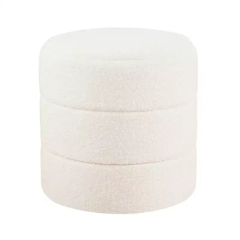 Pouffe rond rembourré - HomePop