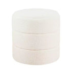 Pouffe rond rembourré - HomePop