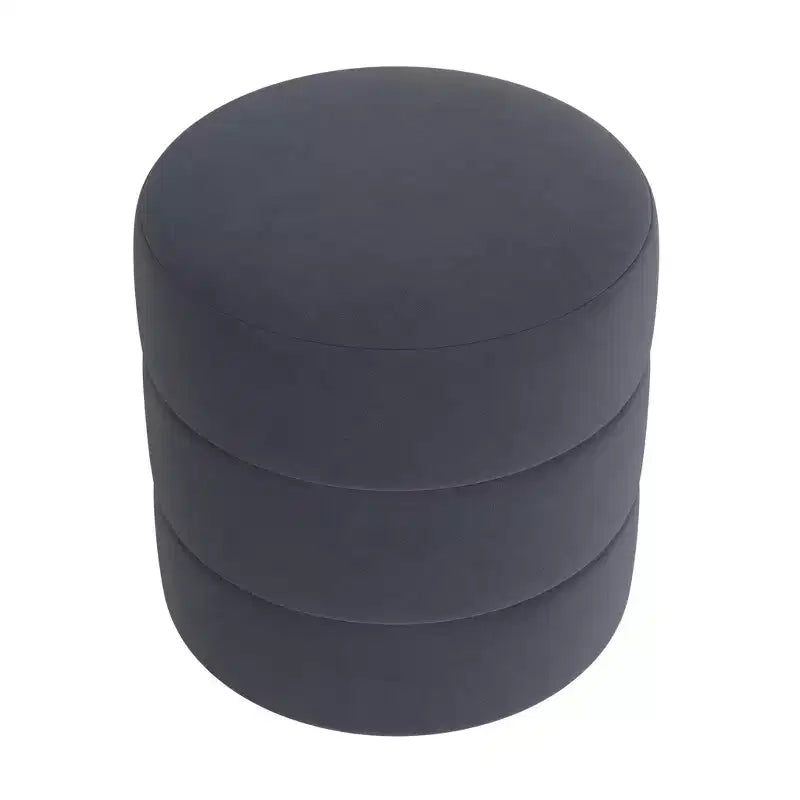 Pouffe rond rembourré - HomePop