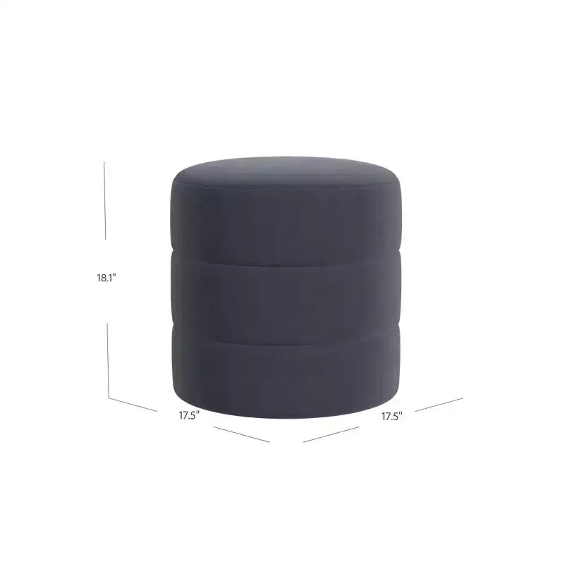 Pouffe rond rembourré - HomePop