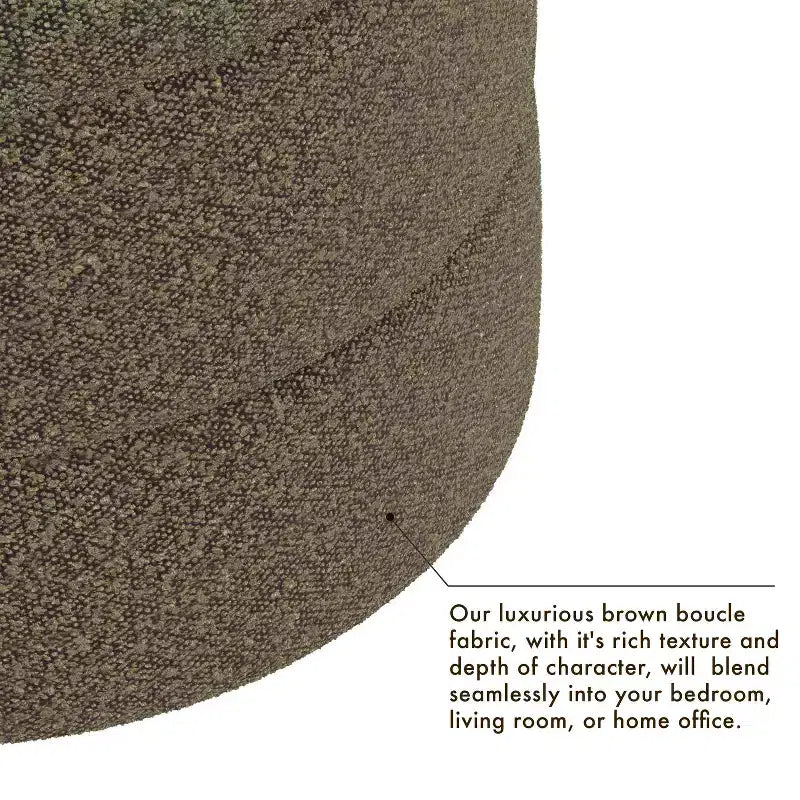 Pouffe rond rembourré - HomePop