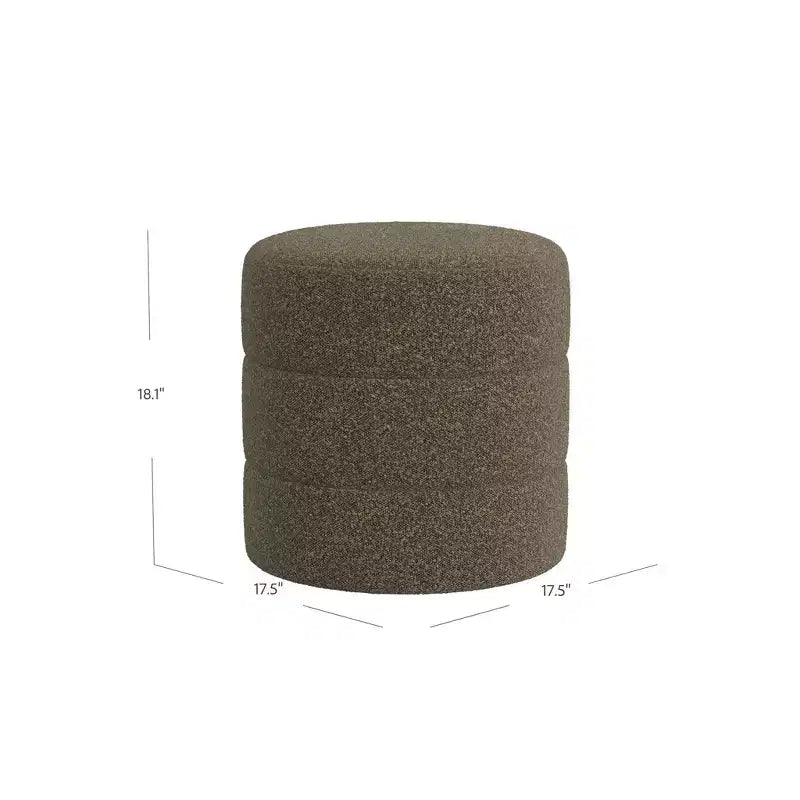 Pouffe rond rembourré - HomePop