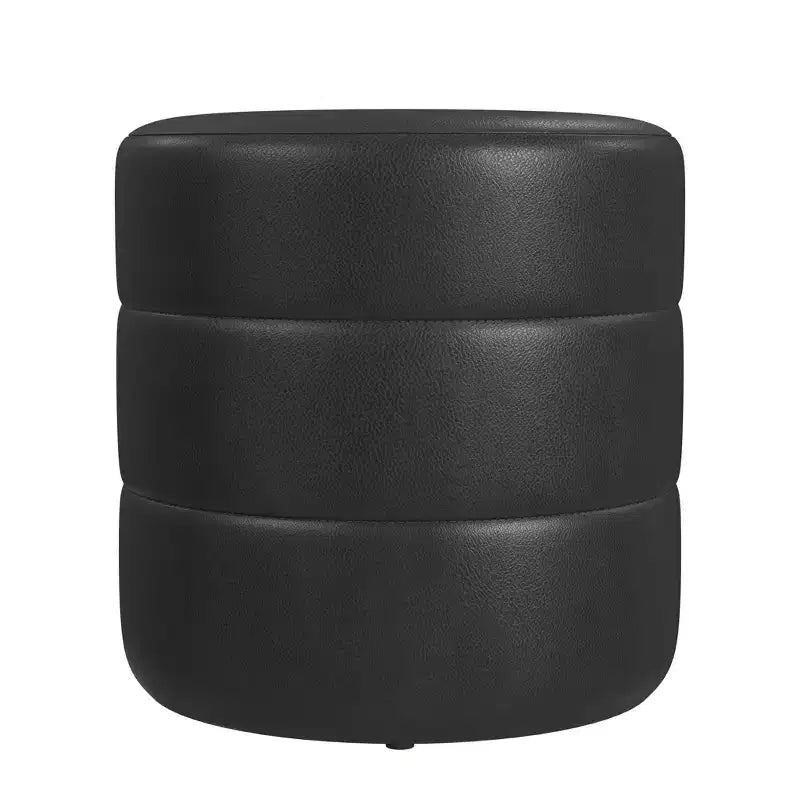 Pouffe rond rembourré - HomePop