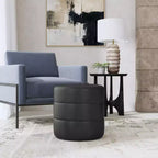 Pouffe rond rembourré - HomePop