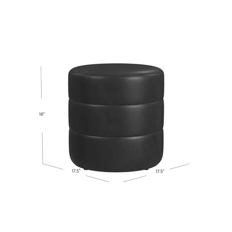 Pouffe rond rembourré - HomePop