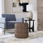 Pouffe rond rembourré - HomePop