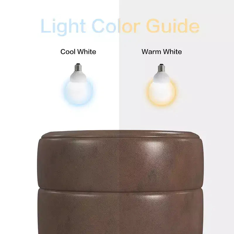 Pouffe rond rembourré - HomePop