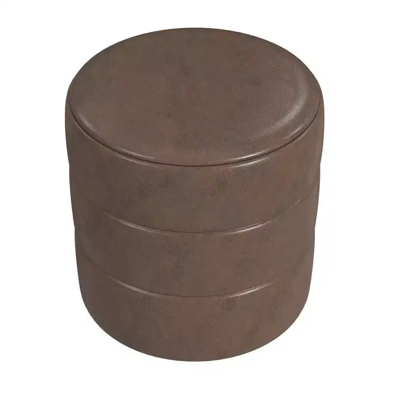 Pouffe rond rembourré - HomePop