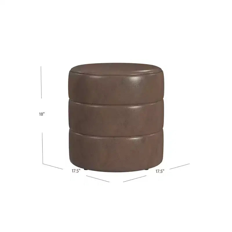 Pouffe rond rembourré - HomePop