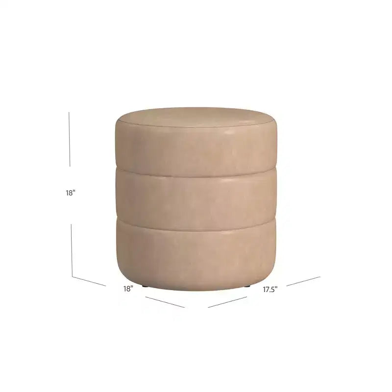 Pouffe rond rembourré - HomePop