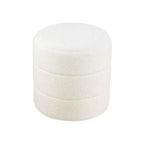 Pouffe rond rembourré - HomePop