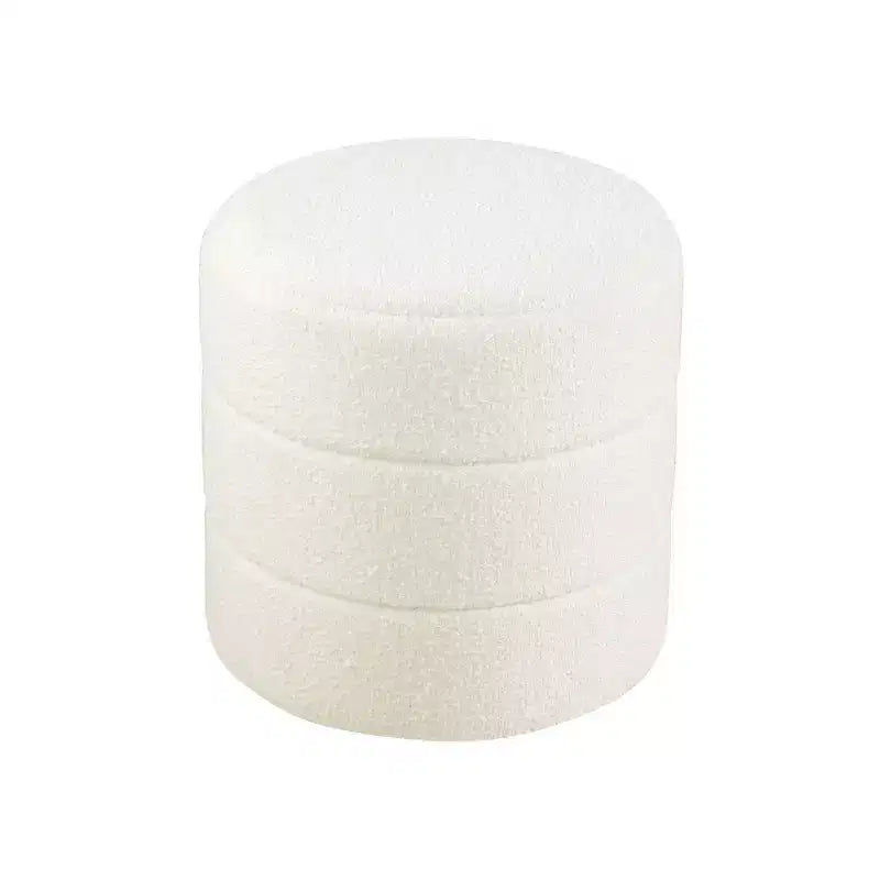 Pouffe rond rembourré - HomePop