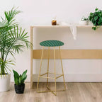 Tabouret de bar Maritza Lisa motif feuille rose rétro - Deny Designs