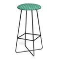 Maritza Lisa Retro Pink Leaf Pattern Barstool - Deny Designs