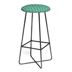 Maritza Lisa Retro Pink Leaf Pattern Barstool - Deny Designs