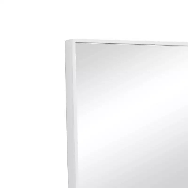 Miroir mural rectangulaire contemporain en bois avec cadre fin et minimaliste - Olivia & May