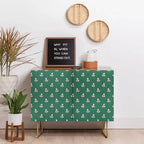 Buffet Maritza Lisa motif feuilles rétro rose - Deny Designs