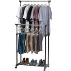 IRIS USA Adjustable Metal Clothes Rack, Garment Rack with wheel