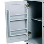 Îlot de cuisine avec comptoir abattant, chariot de cuisine avec 5 roues, armoire de rangement et 3 tiroirs - ModernLuxe