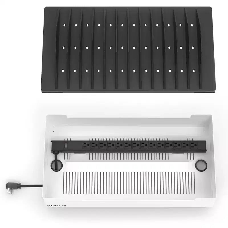 Stand Steady Line Leader Station de charge ouverte de bureau pour jusqu'à 12 appareils - Blanc