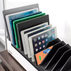 Stand Steady Line Leader Station de charge ouverte de bureau pour jusqu'à 12 appareils - Blanc
