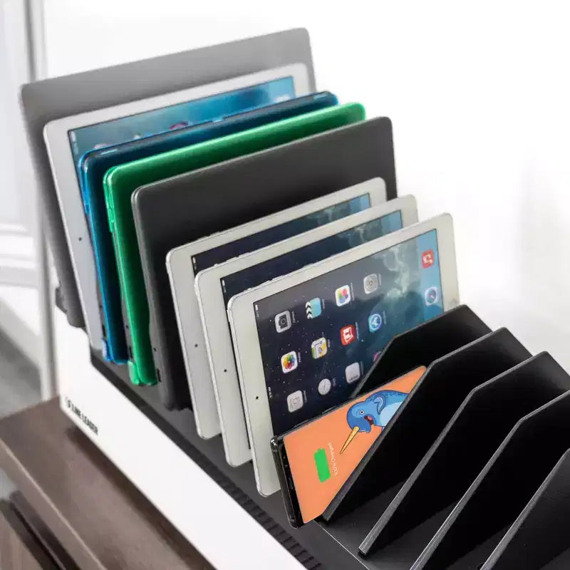 Stand Steady Line Leader Station de charge ouverte de bureau pour jusqu'à 12 appareils - Blanc