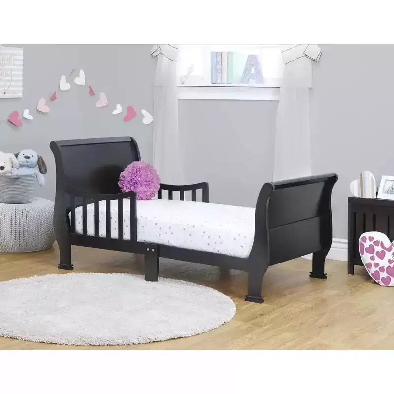 Lit pour tout-petit en bois massif Orbell Classic Sleigh